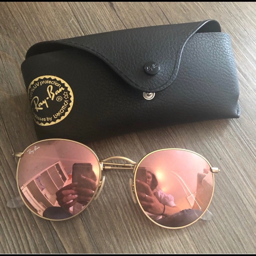 RayBan 3447 Mirrored Round Sunglasses